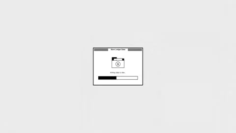 Digital loading progress bar animation on computer screen Stock Footage 347013443