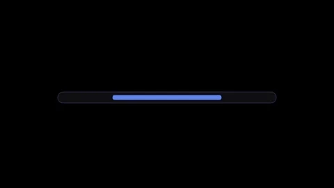 Digital Loading Progress Bar on Black Background Stock Footage 336475541