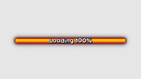 Digital Loading Progress Bar Filling Up on Transparent Background Stock Footage 338181843