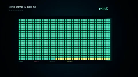 Digital loading progress bar with retro pixel blocks Stock Footage 346981821