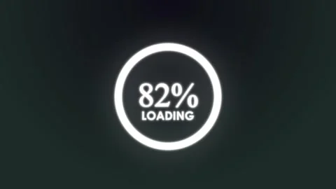 Digital loading progress bar showing eighty-three percent completion Vídeo Stock 343155513
