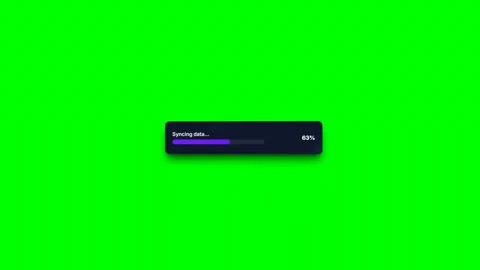 Digital loading progress bar status on green screen Video stock 343493840