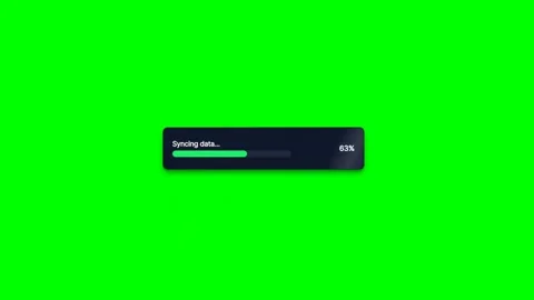 Digital loading progress bar status on green screen Vídeo Stock 344371357