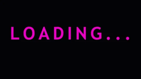 Digital loading screen animation with glowing text on dark background for t.. Video stock 343417377