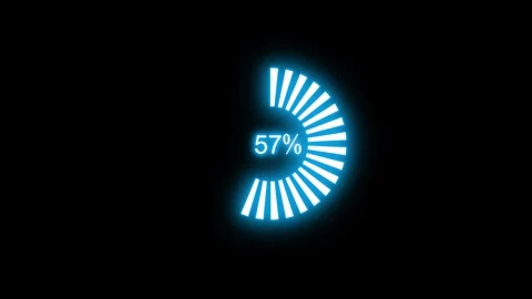Digital Loading Screen with Progress Bars, Futuristic Loading Screen with G.. Stock Footage 315191278