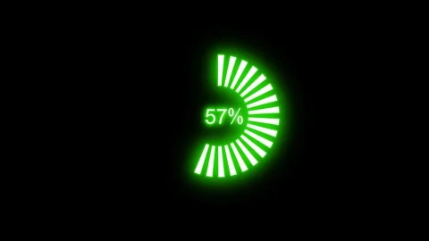 Digital Loading Screen with Progress Bars, Futuristic Loading Screen with G.. Stock Footage 315191288