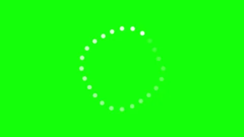 Digital Loading Spinner Animation on Green Screen Background for User Inter.. Stock Footage 343799555