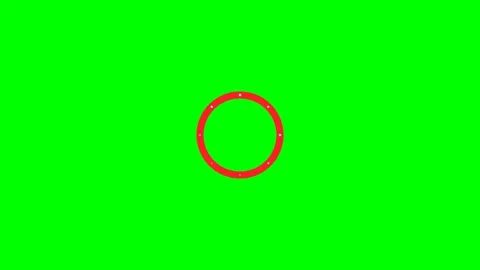 A digital loading spinner animation isolated on a bright green background Stock Footage 340904953