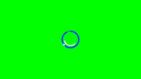 A digital loading spinner animation set against a vibrant green screen backdr Stock Footage 340265049