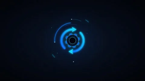 Digital loading spinner with checkmark hud interface animation for ui/ux pr.. Stock Footage 337553618