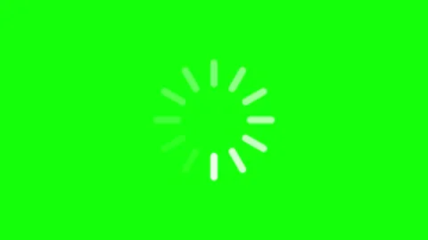 Digital loading spinner icon animation on a vibrant green screen background.. 動画素材 341529975