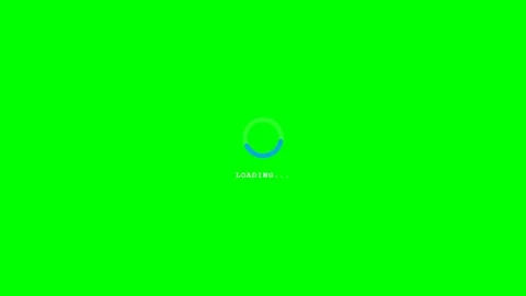 Digital loading wheel status spinner on green screen Video stock 343493852