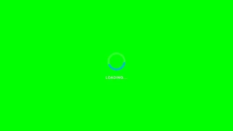 Digital loading wheel status spinner on green screen Vídeo Stock 344371538