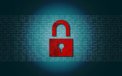 Digital lock with binary code number Illustrazione stock