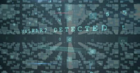 Digital lock with codes 4k Illustrazione stock