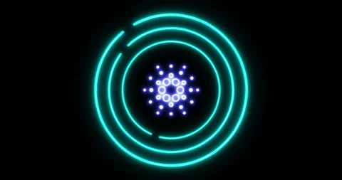 Digital lock concept of denying access with Cardano (ADA) cryptocurrency symbol Stock Footage 101858706