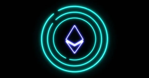 Digital lock concept of denying access with Ethereum (ETH) cryptocurrency symbol Stock Footage 101926058