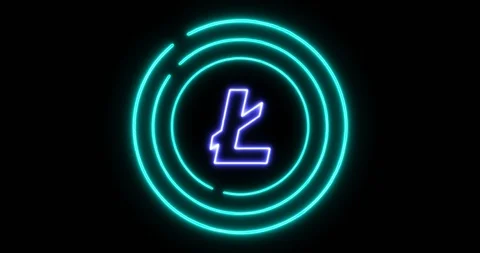 Digital lock concept of denying access with Litecoin (LTC) cryptocurrency symbol Stock Footage 102202515