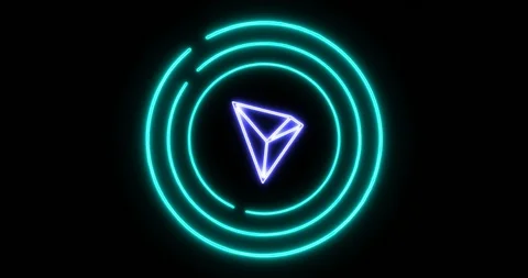 Digital lock concept of denying access with Tron (TRX) cryptocurrency symbol Stock Footage 102413374