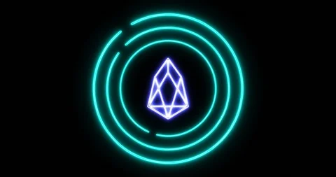 Digital lock concept of denying access with EOS (EOS) cryptocurrency symbol Stock Footage 102624995