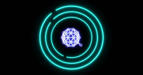 Digital lock concept of denying access with QTUM (QTUM) cryptocurrency symbol Stock Footage 102738652