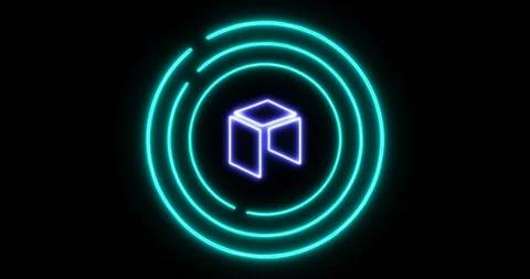 Digital lock concept of denying access with NEO (NEO) cryptocurrency symbol Stock Footage 102980613