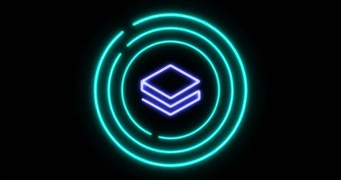 Digital lock concept of denying access with Stratis (STRAT) symbol Stock Footage 103062212