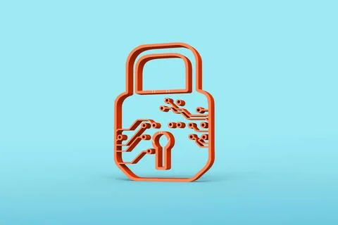 Digital lock icon  interface 写真素材