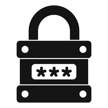 Digital lock icon simple vector. Page log Stock-Illustration