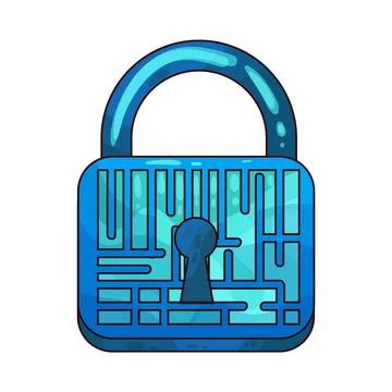 Digital Lock illustration Stock Illustration