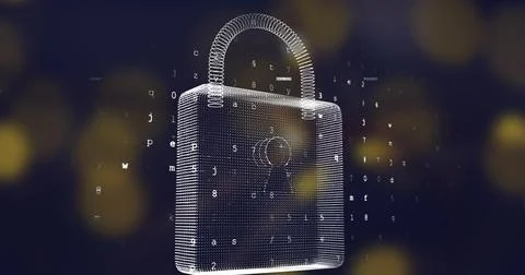 Digital lock with numbers 4k Stock Illustration