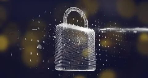 Digital lock with numbers 4k Stock Illustration