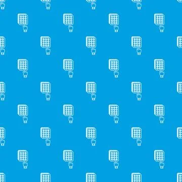 Digital lock pattern vector seamless blue Stock Illustration