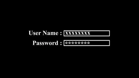 Digital login screen interface with user name and password input fields fea.. Stock Illustration