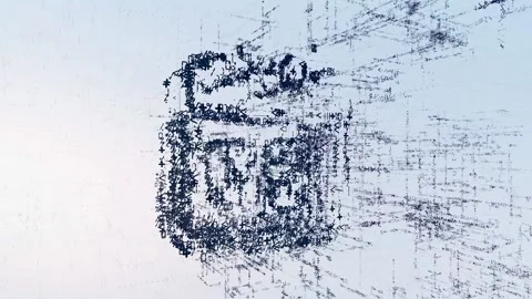 Digital Logo sign calendar, light animation. Intro space thirteenth number Stock Footage 90225656