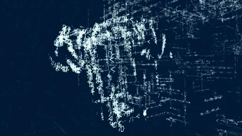 Digital Logo sign phone, loop animation. Intro call in cyberspace Stock Footage 90219434