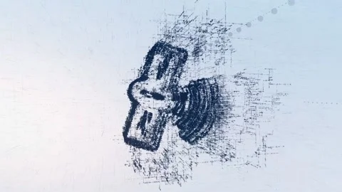 Digital Logo sign satellite, loop news animation Stock Footage 88236192