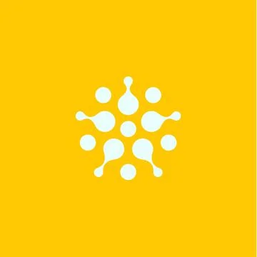 Digital logos set. Vector isolated circle logo. Creative template. Red circle Stock Illustration