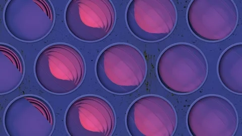 Digital loop animation of an abstract geometric pattern. 3d rendering 4K Stock Footage 240624602