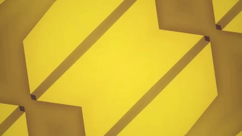 Digital loop animation of abstract yellow geometric pattern. 3d rendering 4K Stock Footage 263017086