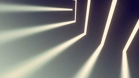 Digital loop animation of bright strips of light on dark background 3d rendering Stock Footage 229878270
