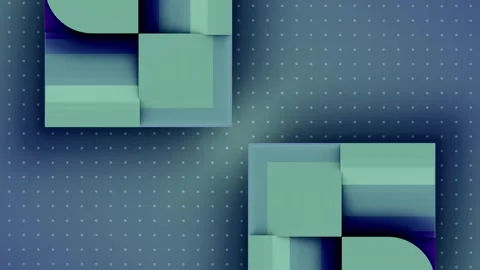 Digital loop animation with colored figures in an Op Art style. 3d rendering 4K Stock Footage 317074695