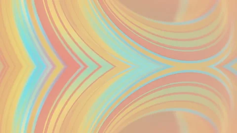 Digital loop animation of curved shapes with iridescent stripes. 3d rendering Stock Footage 234519659