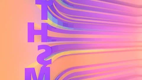 Digital loop animation of extruded letters composing word of smooth 3d render Stock Footage 167209776