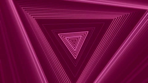 Digital loop animation with geometric triangular light pattern. 3d rendering 4K Stock Footage 273492327
