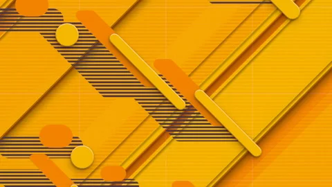 Digital loop animation of geometrical pattern. 3d rendering HD resolution Stock Footage 146527735