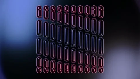 Digital loop animation of a group of moving capsules. 3d rendering 4K Stock Footage 277202751