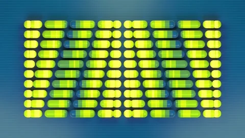 Digital loop animation of a moving pattern of a group of capsules. 3d rendering 스톡 동영상 277571969