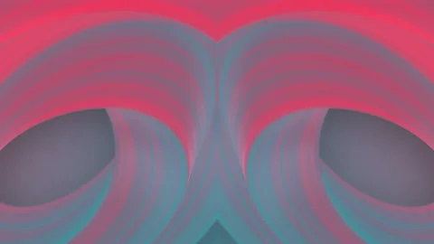 Digital loop animation of neon color abstract shape. 3d rendering HD Stock Footage 235338797