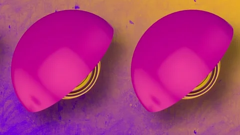 Digital loop animation of a pattern of elegant geometric objects. 3d rendering Stock Footage 241324956